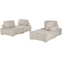 Beliani TIBRO - Modulaire Sofa-Beige-Polyester