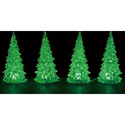 Crystal lighted tree 3 color changeable small set of 4 4,5V