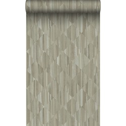 Origin Wallcoverings behang 3D-houtmotief taupe - 50 x 900 cm - 347867