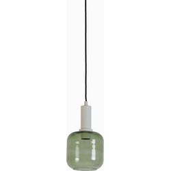 Light&living Hanglamp Ø16x26 cm LEKAR licht grijs+groen glas