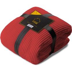 Zydante Home® - XL Blanket - Corduroy Rib - Bordeaux - 150x200 cm