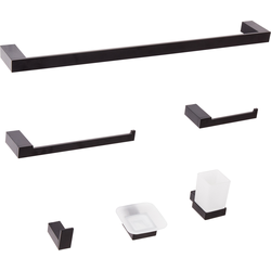 Beliani TUMACO - Badkamer hardware set-Zwart-Aluminium