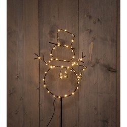 B.O.T. Outdoor Black Snowman On Stick 23X100 cm56Led Classic