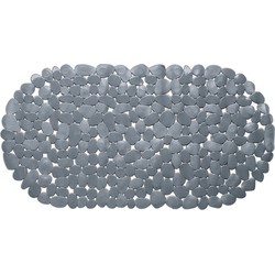 Wicotex Douchemat - ovaal - grijs - steentjes - 68 x 35 cm - Badmatjes