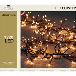 Led classic cluster lights 1920l/11.5m - 4m aanloopsnoer zwart - bi-bui trafo Anna's collection