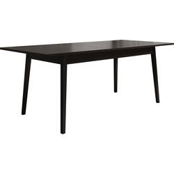 Meubella - Eetkamertafel Monor - Zwart eiken - 200 cm - Uitschuifbaar