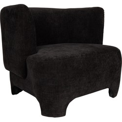 PTMD Damin Anthracite linen velvet look fauteuil