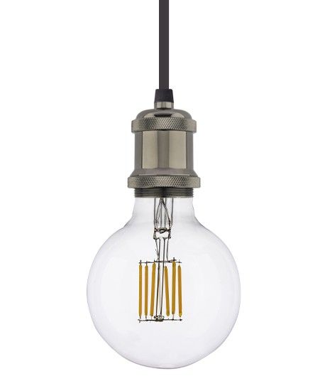 Groenovatie Vintage Hanglamp Fitting E27, Parelzwart - 