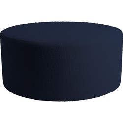 PTMD Evie Teddy Black Blue round pouf