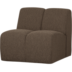 WOOOD Mojo 1-Zits Bank - Bouclé - Bruin Melange - 74x80x97