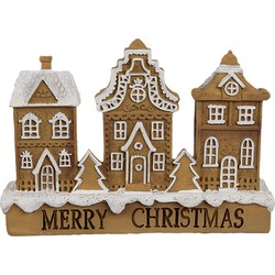 Clayre & Eef Gingerbread house 13x4x10 cm Bruin Kunststof Peperkoekhuisje