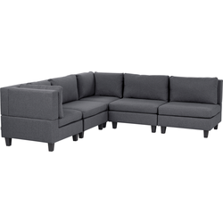 Beliani UNSTAD - Modulaire Sofa-Grijs-Polyester