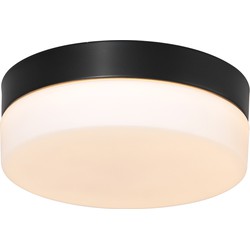 Moderne Plafonniére - Steinhauer - Glas - Modern - LED - L: 21cm - Voor Binnen - Woonkamer - Eetkamer - Zwart