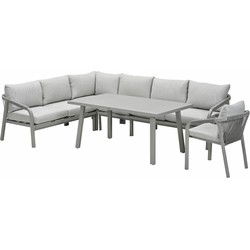 Garden Impressions Tarera lounge dining set R 6-delig incl stoel - taupe