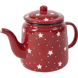 Rood-witte keramische theepot L24