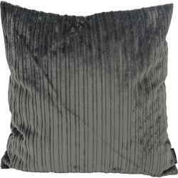Corduroy Velvet Donkergrijs | 45 x 45 cm | Kussenhoes | Polyester