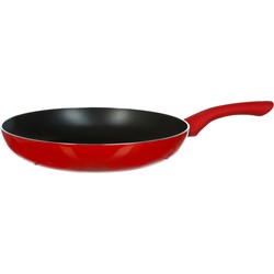 Koekenpan - Alle kookplaten geschikt - rood/zwart - dia 26 cm - Koekenpannen
