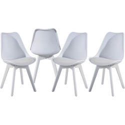 Set van 4 eenvoudig gekleurde Scandinavische stijl stoelen