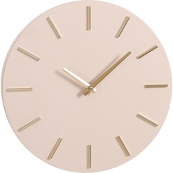 Mica Decorations Brixen Wandklok - Ø36 cm - Beige