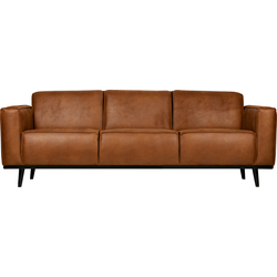 BePureHome Statement 3-Zits Bank - Ecoleer - Cognac - 5,5x200x90