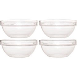 Luminarc glazen schaal/kom - 4x - Dia 20 cm - Sla/salade - Schalen/kommen - Serveerschalen