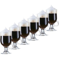 6x Irish Coffee glazen transparant Opal 240 ml - Koffie- en theeglazen