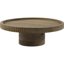 Light&living Schaal op voet Ø48x17 cm CALETA hout mat bruin