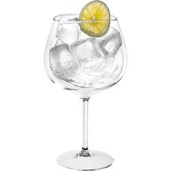 1x Gin tonic ballon glazen transparant 860 ml van onbreekbaar kunststof - Wijnglazen