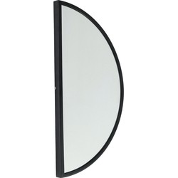 LOFT42  Mirror Spiegel Half Rond - Zwart - Metaal - 60x31
