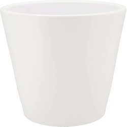 DK Design Bloempot/plantenpot - Vinci - wit mat - voor kamerplant - D26 x H29 cm - Plantenpotten