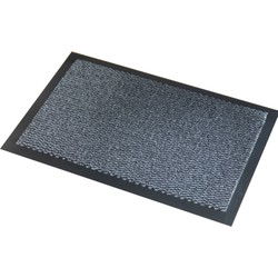 Wicotex Deurmat Faro - schoonloopmat - zwart grijs - 60 x 80 cm - Deurmatten