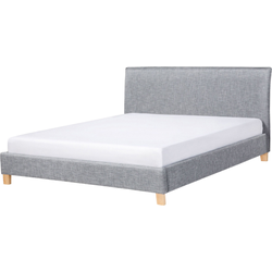 SENNEZ  - Tweepersoonsbed - Lichtgrijs - 160 x 200 cm - Polyester
