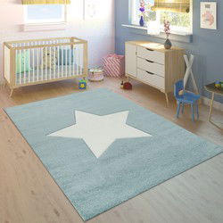 Kindervloerkleed - Cosena - Blauw - 80x150 cm