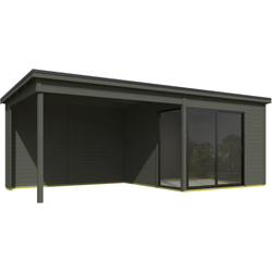Blokhut Julia 295x295 Aanbouw Green Grey
