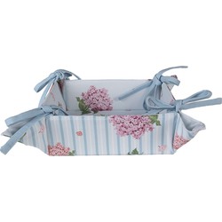 Clayre & Eef Broodmand  35x35x8 cm Blauw Roze Katoen Hortensia