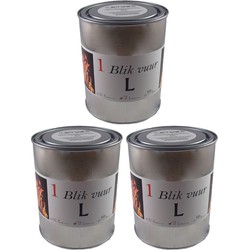 Tuinfakkel in blik - 3x - 5 tot 8 branduren - 11 x 13 cm - Fakkels