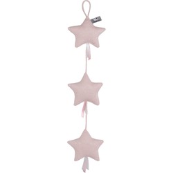 Baby's Only Gebreide decoratie slinger ster Sparkle - Decoratieve accessoires - Zilver-Roze Mêlee - Met subtiel glittertje - Met ophanglusje