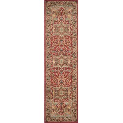Safavieh Traditional Indoor Woven Area Rug, Mahal Collection, MAH625, in Natural & Navy, 66 X 244 cm
