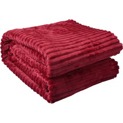 Clayre & Eef Plaid 180x200 cm Rood Polyester Deken