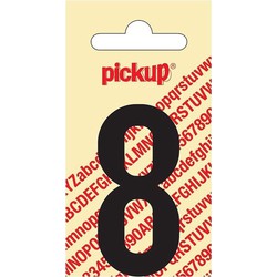 Plakcijfer Nobel Sticker zwarte cijfer 8 - Pickup