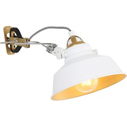 Mexlite wandlamp Nové - wit - metaal - 18 cm - E27 fitting - 1320W