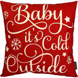 Sierkussen Baby It's Cold Outside | 45 x 45 cm | Katoen/Linnen