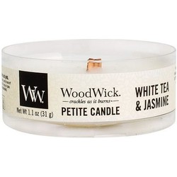 Woodwick White Tea & Jasmine Petite heartwick candle