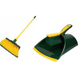 Tuin schoonmaak set klauwstoffer en blik/emmer en klauwbezem 140 cm - Bezem