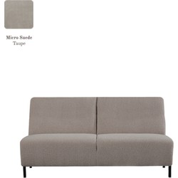 LABEL51 Bank Nero - Taupe - Micro Suede - 2,5-Zits Zonder Arm