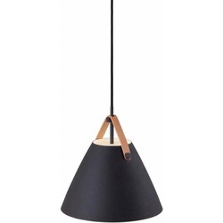 Hanglamp Scandinavisch wit, zwart, beige, glas 27cm Ø