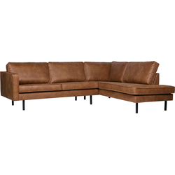 BePureHome Rodeo Hoekbank Rechts - Recycle Leer - Cognac - 85x266x86