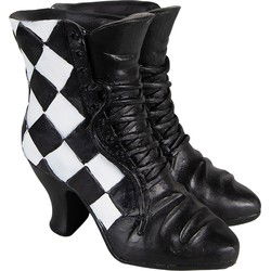 Clayre & Eef Decoratie Schoenen Zwart Wit Polyresin