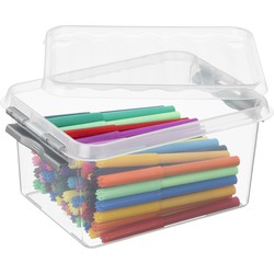 Sunware opbergbox - transparant - 2L - 20 x 15 x 10 cm - Opbergbox
