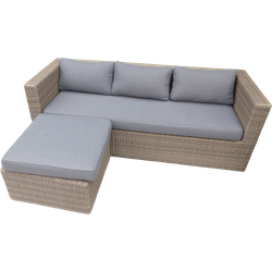 Bari loungeset natural kobo grey incl. royal antraciet kussens